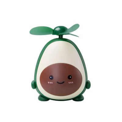 China Mini Car Avocado USB Fan Charging Small Cute Handheld Portable Student Dormitory Gift Girl Office Cartoon Fan for sale