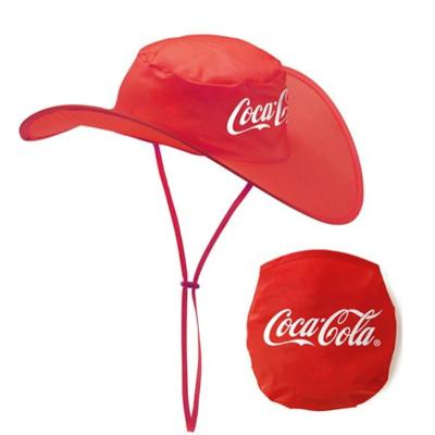 China Polyester Customized Promotional Cheap Sun Visor Hat With Storage Pocket Collapsible Polyester Cowboy Hat for sale