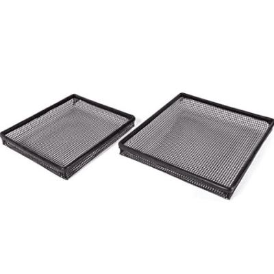 China BBQ Non-stick Dustproof Mat Pizza Mesh Mat Basket Oven Tray PTFE Fiberglass Oven Tray for sale