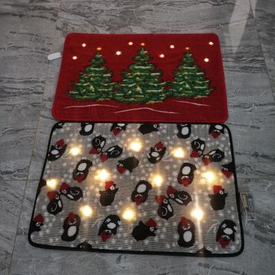 China 2019 FENGRISE Novelty Santa Claus Rug Seat Bathroom Set Navidad Christmas Decoration Navidad Christmas Party LED Cover Door Floor Anti-Slip Mat for sale