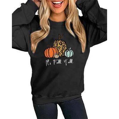 China Other T698 Halloween 2021 Other Free Shipping Sweatshirts For Women Cartoon Pumpkin Print Sweatshirts Streetwear Clothes for sale