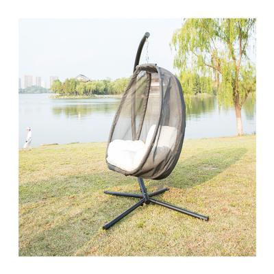 China Modern Manufacture Egg Chair Custom Outdoor Person Hanging Egg Rattan Patio Adult Swing Chair for sale