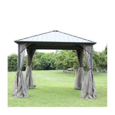 China Manufacturer Supply Special Offers Outdoor Luxury Garden Gazebo Kits Waterproof POLY Gazebo With Hardtop for sale