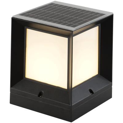 China Outdoor Waterproof Garden Post Lamp Solar Powered Garden Post Lamp Solar Powered Base Pathway Pillar Light for sale