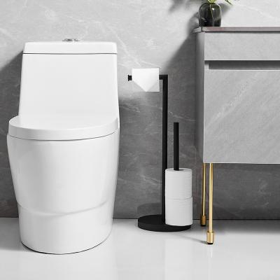 China Modern Free Standing Toilet Paper Holder With Reservation Storage Roll Tissue Holder Rack For Jumbo Roll Floor Rack Towel for sale