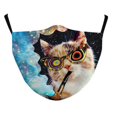 China Fashion/Wholesale Reusable/Breathable/Washable 2021 Party Masks Funny Fashion Printed Halloween Animal Printed Face Masks for sale