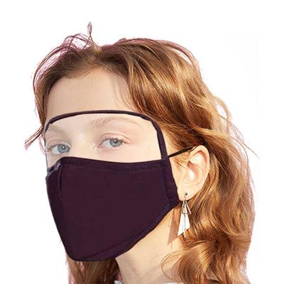 China Personal mask eye shield pm2.5 protective filter protect reusable face mask with transparent protective eye shield for sale