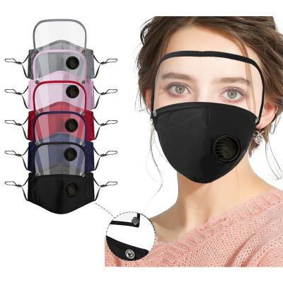 China Wholesale Fashion Personal Protective Cotton Mask Reusable Face Mask With Detachable Eye Shield Protect for sale