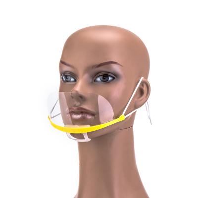 China Earloop manufacturing food industry custom anti-fog transparent smile face mask restnt hygienic plastic transparent mask for sale