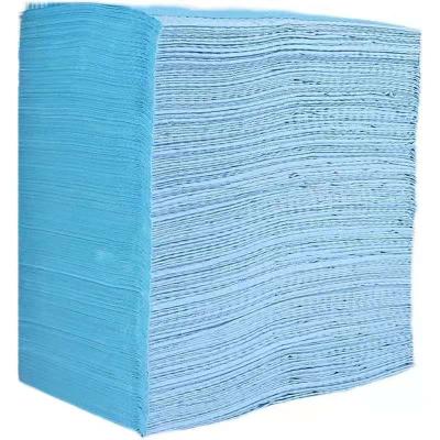 China PP 10gsm Nonwoven 33 * 45cm Medical Waterproof Disposable Paper+Plastic Dental Bibs for sale