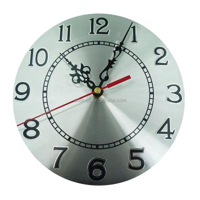 China Creative 193 mm Silver Arabic Wall Clock Face Modern Imitate Aluminium Design Clock Dials for sale