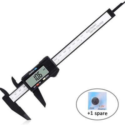 China High Accuracy Carbon Fiber Caliper 150mm Digital Vernier Gauge Carbon Fiber Material for sale