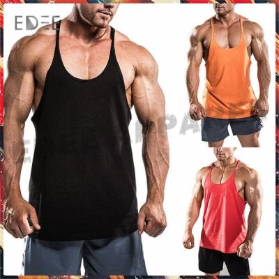 China Wholesale Men's Gym White Heddle Vest Tank Top Heddle Anti-pilling Cotton Spandex Men's Singlet Wholesale for sale