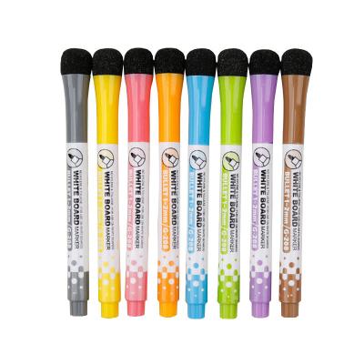 China Absorb on Magnetic Whiteboard 8 Sets Colors White Board Magnetic Pen with Eraser Ink Dry Whiteboard Marker Pen for sale