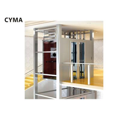 China Home Elevator Modern Glass Door Elevator 260kg Roomless Glass Lift Machine zu verkaufen