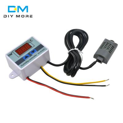 China XH-W3005 W3005 12V 24V 60*45*30mm AC 110-220V LED Digital Temperature Humidity Controller Thermostat Thermometer Hygrometer for sale