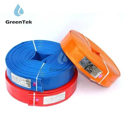 China 2023 Anti-UV high quality braided layflat hose 80mm layflat hose and 8 inch layflat jetting hose coupling on sale for sale