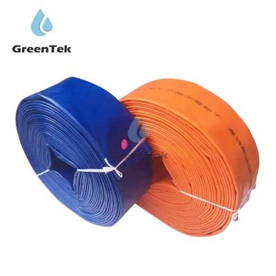 China Factory Price High Quality Anti-UV Popular Blue Lightweight Layflat Hose PVC Layflat Irrigation Hose for sale