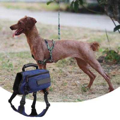 China Windproof Exterior Increasing Dog Saddle Bag Zipper Harness Vest for Medium and Large Dog with Side Pockets and Adjustable Strap for sale