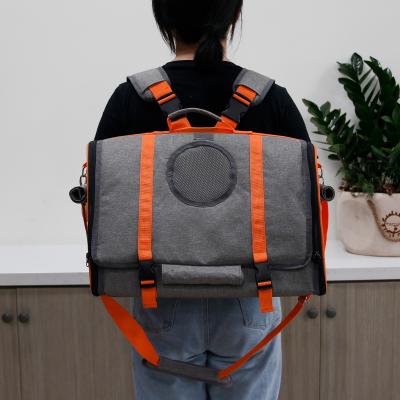 China Large Capacity 3 Sides Prospect Pet Viable Safe Breathable Portable Backpack With Ventilated Mesh Window for sale