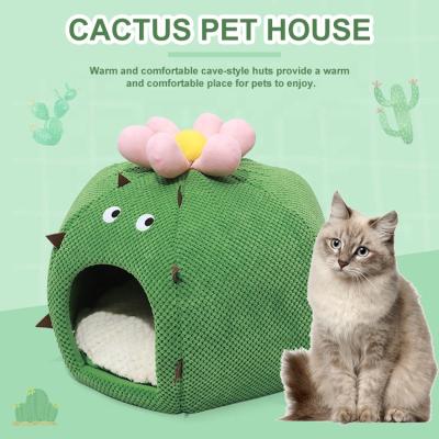 China Premium Breathable Cat Bed Mat With Removable All Season Detachable And Washable Pet Plush Anti-Slip Soft Pillow for sale