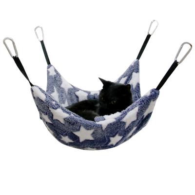 China Travel Plush Soft Cozy Winter Starred Cat Cage Hammock Warm Cotton For Puppy Kitty Small Pets for sale