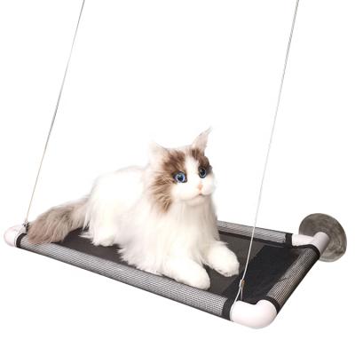 China Breathable Mesh Sunbath Pet Elevated Perch Machine Durable Washable Dangle Kitten Cat Window Bed With 4 Screw Suction Cups for sale