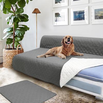 China Large Travel Size 3 Layers Double Reversible Washable Reusable Use 100% Waterproof Pet Mats Blanket Couch Sofa Bed Cover For Dogs Cats for sale