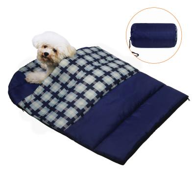 China Lightweight Foldable Waterproof Pet Mat Bed Dog Sleeping Bag Outdoor Travel Extra Goods For Traveling Hiking Camping for sale