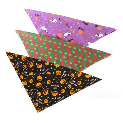 China Adjustable Soft Durable Triangle Halloween Dog Scarf Lightweight Stocked Reusable Washable For Dog Cat for sale