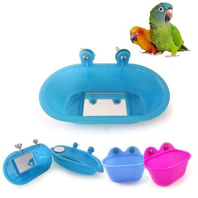 China Universal Garden Small Bird Bath Tub Decorative Stocked Pool For Bathing Play Hanging For Shower For Sale Cage for sale