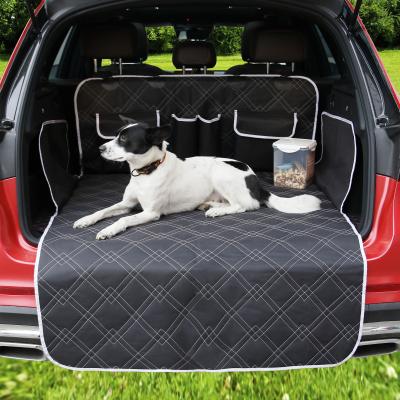 China Brief & Heavy Duty Waterproof Dog Mat Hammock Pet Cargo Cover SUV Truck Back Seat Simple Color Universal Large With Bumper Flap Protector for sale