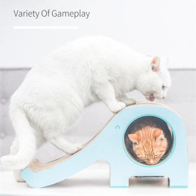 China Viable High Quality Natural Safety Double Sided Design Wrinkled Cardboard Cat Scratcher Pad Grindable Teeth for sale