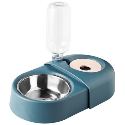 China Automatic Multifunctional Stainless Pet Drinking Water Food Feeder Suitable for Cats or Small Dogs for sale