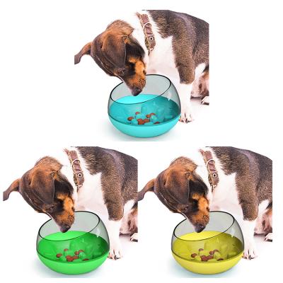 China Viable New Arrival Anti-clog Fun Space Capsule Creative Design Pet Shaking Tumbler Slow Feed Food Dog Bowl for sale