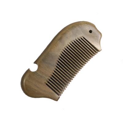 China Comfortable  Custom logo anti-static wooden hair straightener comb sandalwood beard comb for sale