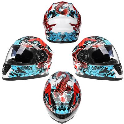 China Full Face Flexible High Quality Helmet Motorcycle Double Sun Visors for sale