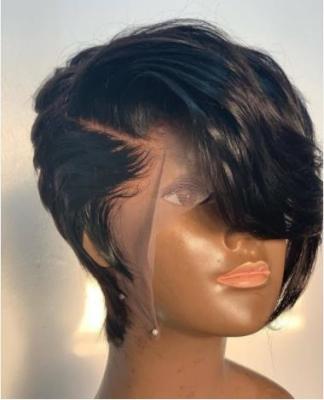 China Super Wave Brazilian Short Pixie Cut Curly Wig Cheap 13x4 Pixie Wig Hd Lace Human Hair Wig For Black Women for sale