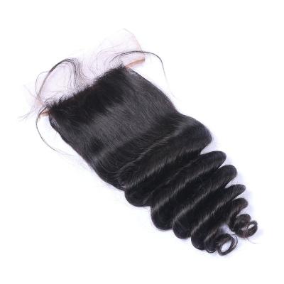 China ALL Zhensili Products Hot Loose Wave Hair Closures Virgin Swiss Hair 5*5 HD Lace Closure 180% Density for sale