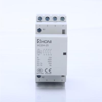 China AC Household Contactor 4P 16A 25A Remote Switching And Control Modular Contactor HC204-25 for sale