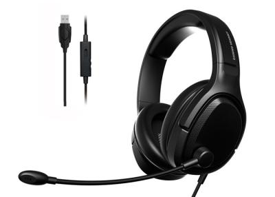 China DL Gaming Headset Usb Connection , 38db Headphones With Adjustable Mic for sale