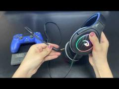 PS4 PS5 Xbox RGB Gaming Headset With Detachable Mic