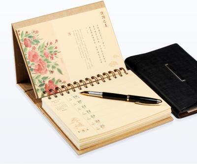 China 2019 Elegent Customized Paper Calendar Planner / Table Desk Calendar For Gift for sale