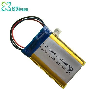 China Normal Quality GPS 3.7V A 653450 Li-polymer Battery 1100mAh For GPS for sale