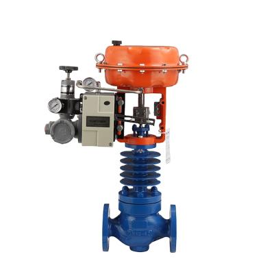 China General Upper Guide Sleeve Wcb Diaphragm Operated Pneumatic Control Globe Valve High Temperature Regulating Valve for sale