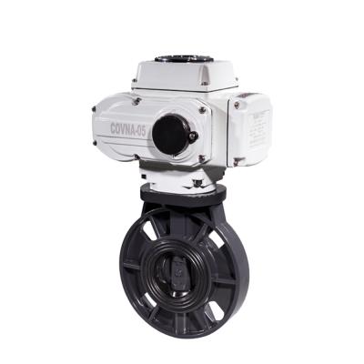 China COVNA HK60DP UPVC Actuator Butterfly Valve General Plastic Motorized Electric Butterfly Valve for sale