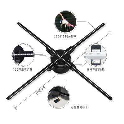 China Z3 Electric 65cm 360 Degree Rotating 3D Hologram LED Fan Holographic Advertising Display for sale