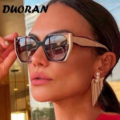 China Cat Eye Latest Retro Cat Eye Sunglasses Women Shape Women 2022 Gradient Sunglasses For Brand Designer for sale