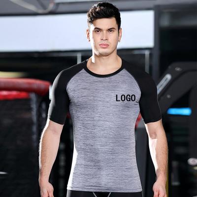 China Athleisure Breathable Good Quality Polyester Thin Wear Fitness Gym Fit Shirts For Men's Gym T-shirt Wholesale for sale