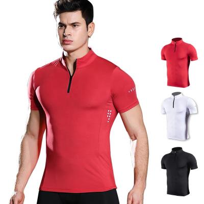 China Breathable Mens T Shirts Masks Tracksuits Mens Running Jogging Sport Shirts Fitness Athletic Wear for sale